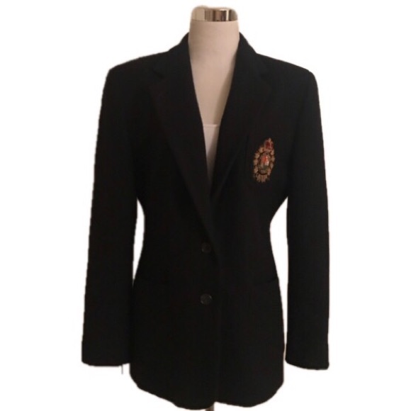 Lauren Ralph Lauren Jackets & Blazers - Lauren Ralph Lauren Navy Blue Wool Blend Blazer 8